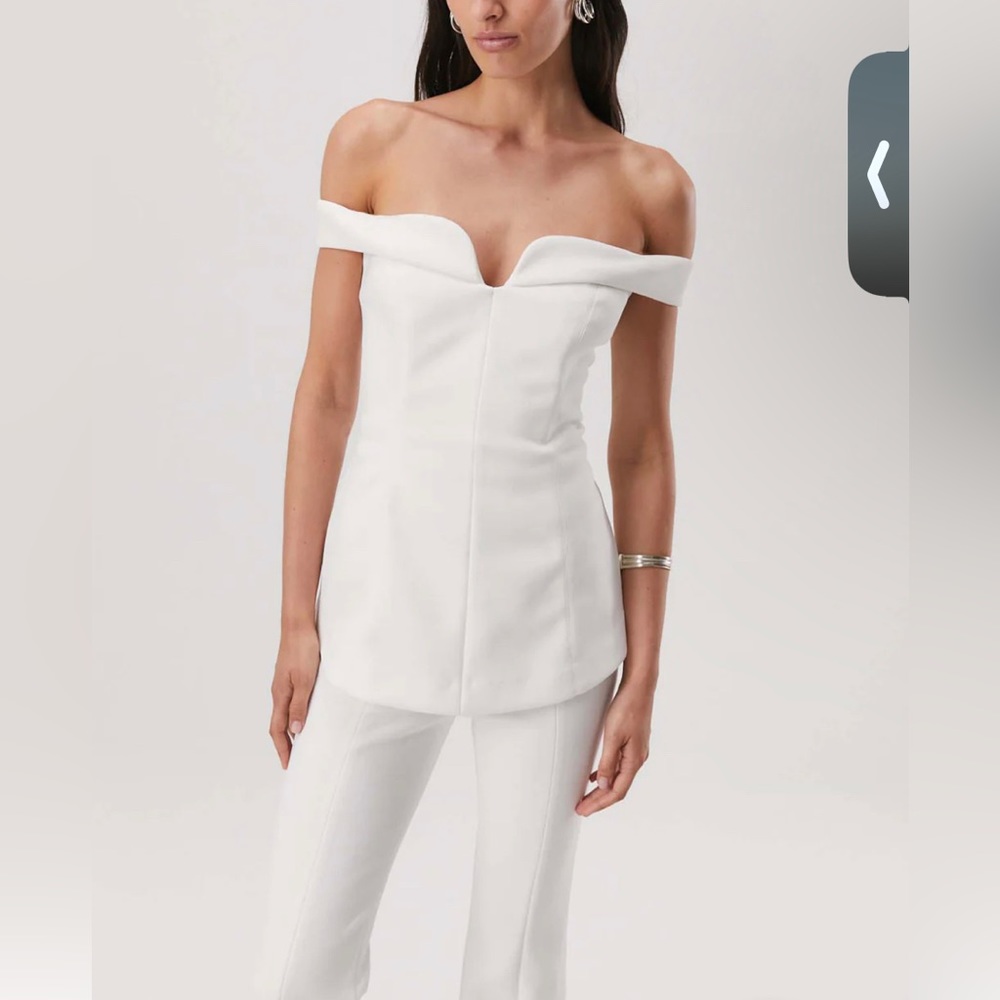 MISHA ZEPHYR JUMPSUIT OFF SHOULDER